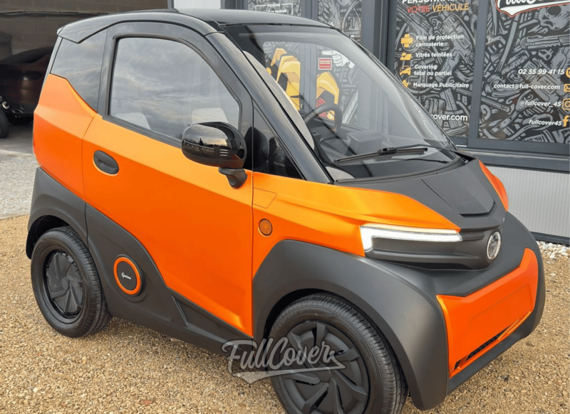 Covering total Nissan Silence avec film Orange Mat Metallic Avery Dennison près de Saint-Pryvé-Saint-Mesmin