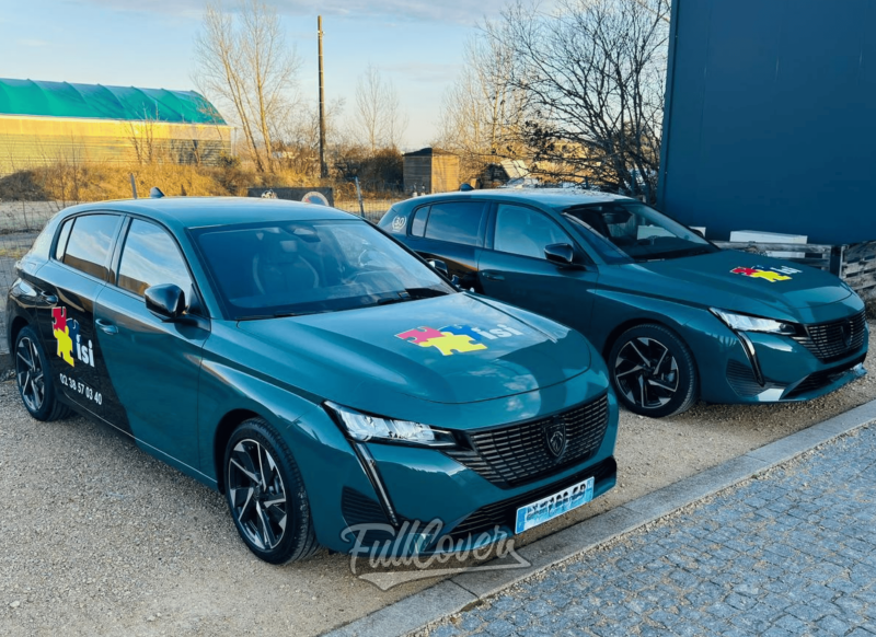 Marquage publicitaire sur la flotte de véhicules pour ISI ELEC réalisé à 45750 Saint-Pryvé-Saint-Mesmin près de St-Denis-de-l’Hôtel