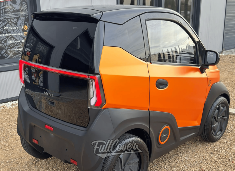Covering total Nissan Silence avec film Orange Mat Metallic Avery Dennison près de Saint-Pryvé-Saint-Mesmin