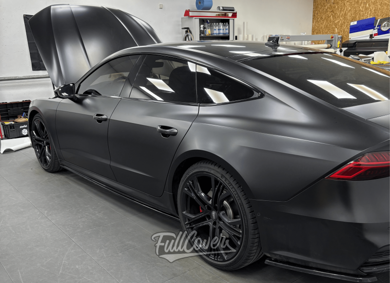 Dépose et repose de covering noir sur Audi A7 côté conducteur avec film Arlon dans le Loiret