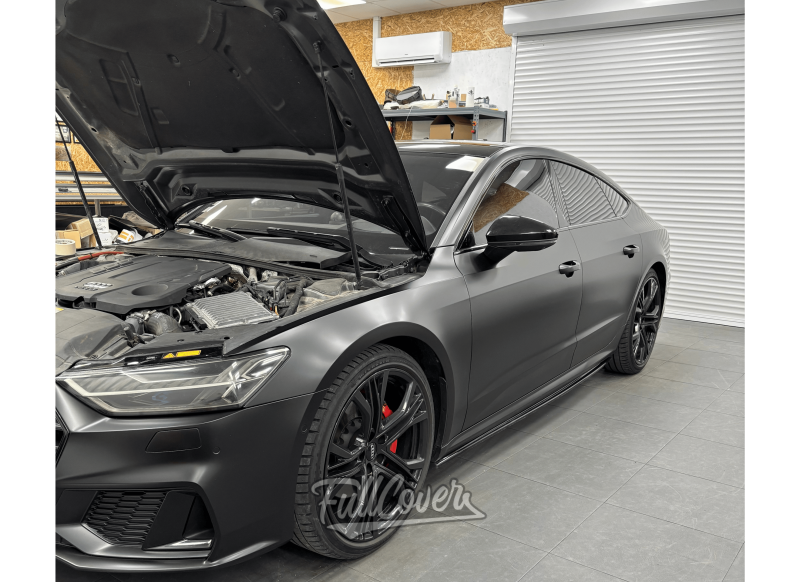 Dépose et repose de covering noir sur Audi A7 côté conducteur avec film Arlon dans le Loiret