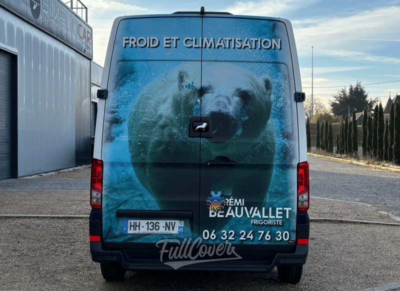 Marquage publicitaire complet camion MAN Rémi Beauvallet frigoriste, Orléans